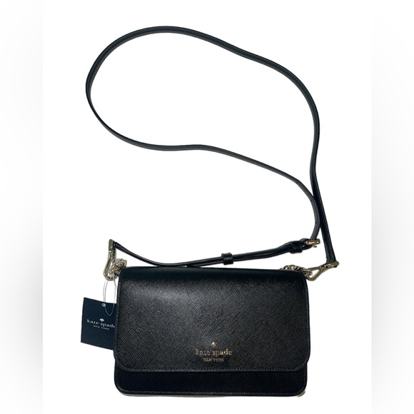 Kate Spade Madison Willow Small Flap Crossbody Black NWT - Picture 9 of 17